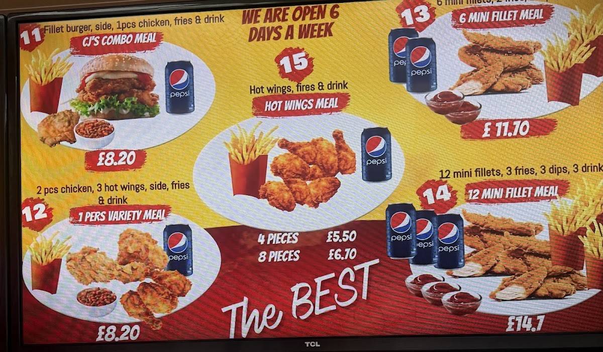 CJ Chicken Pizza меню