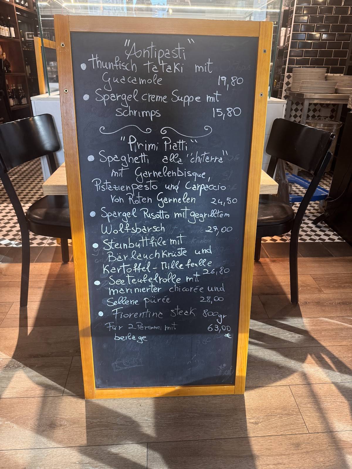 CUCINA меню