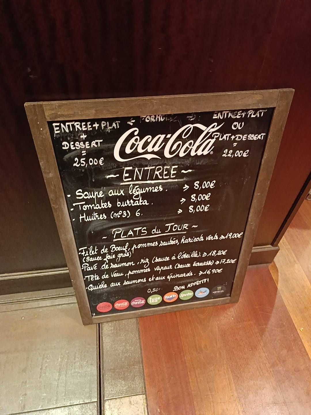 Café Coté Rive меню