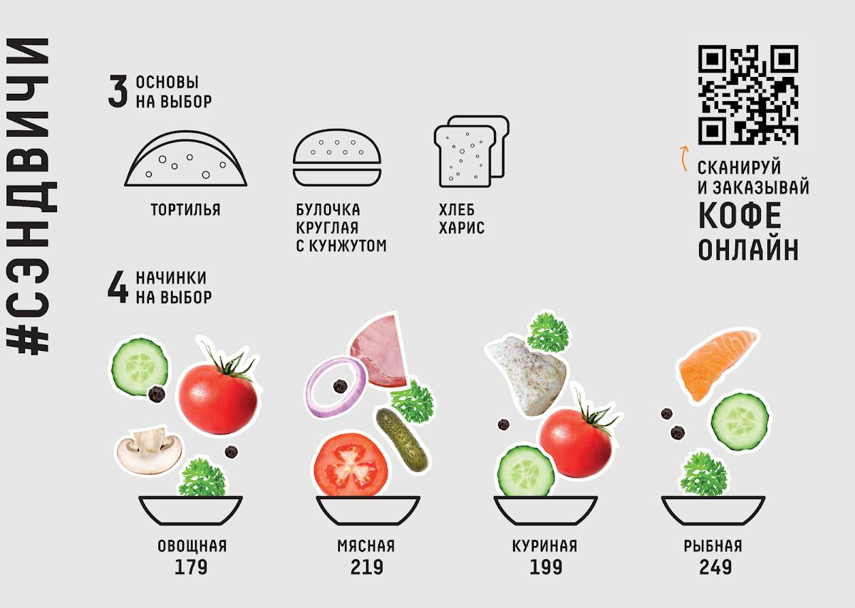 Переулок ЧайКофский меню