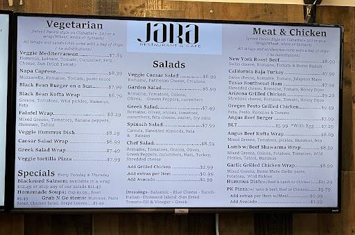Jara Cafe меню