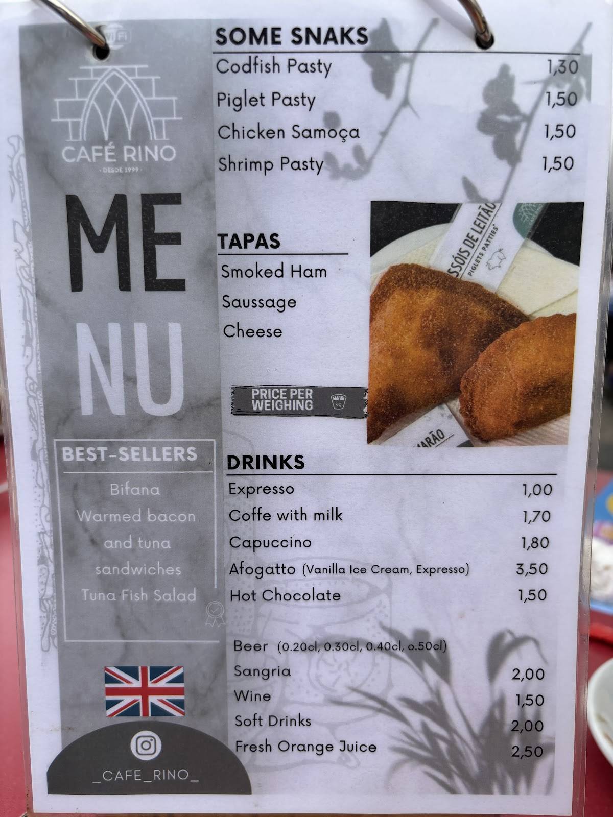 Café Rino меню