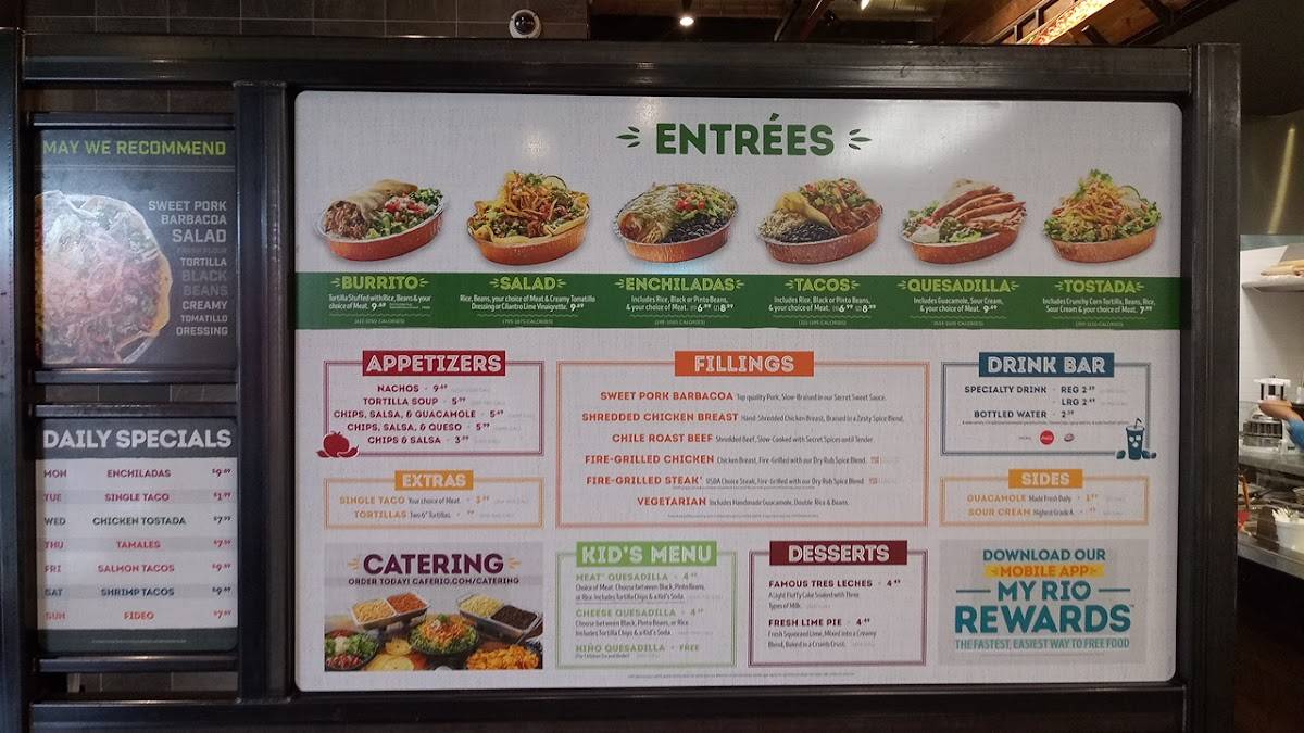 Cafe Rio Mexican Grill меню