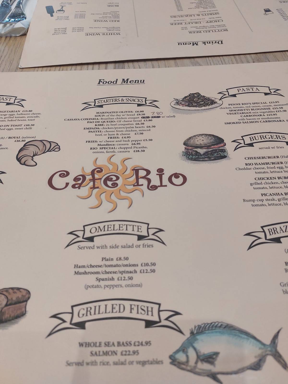 Cafe Rio меню