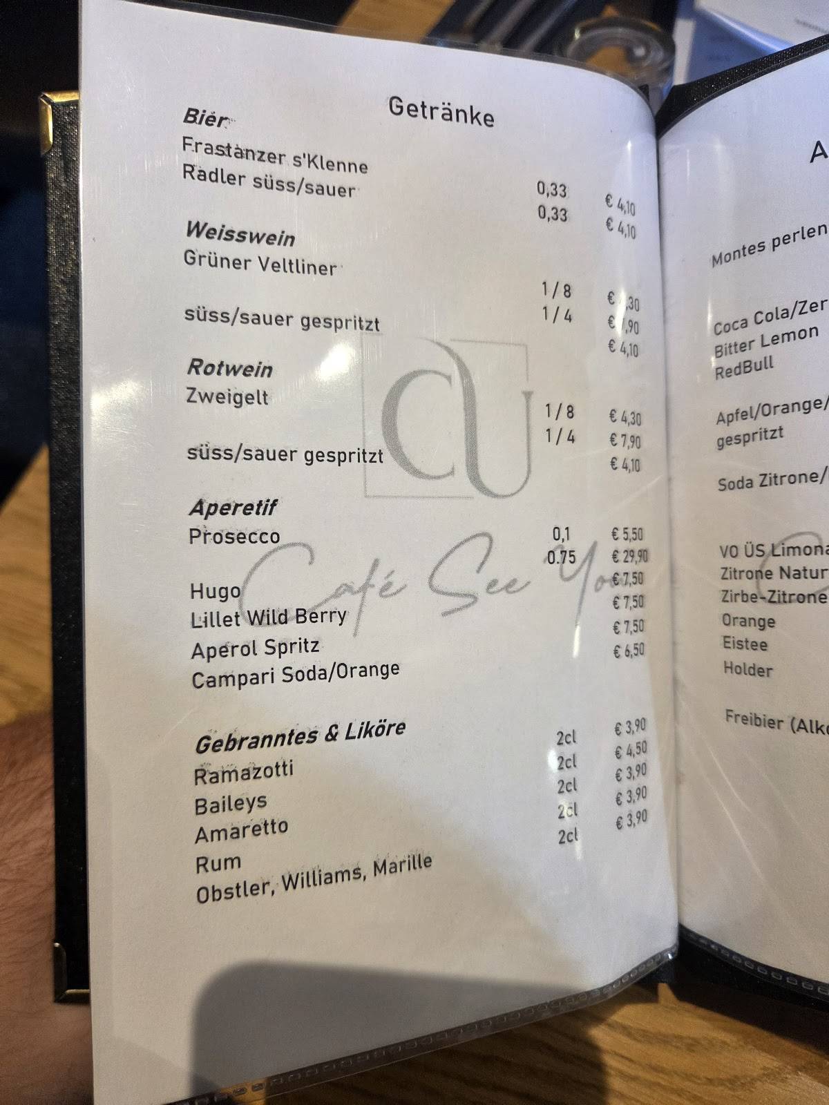 Café See You меню