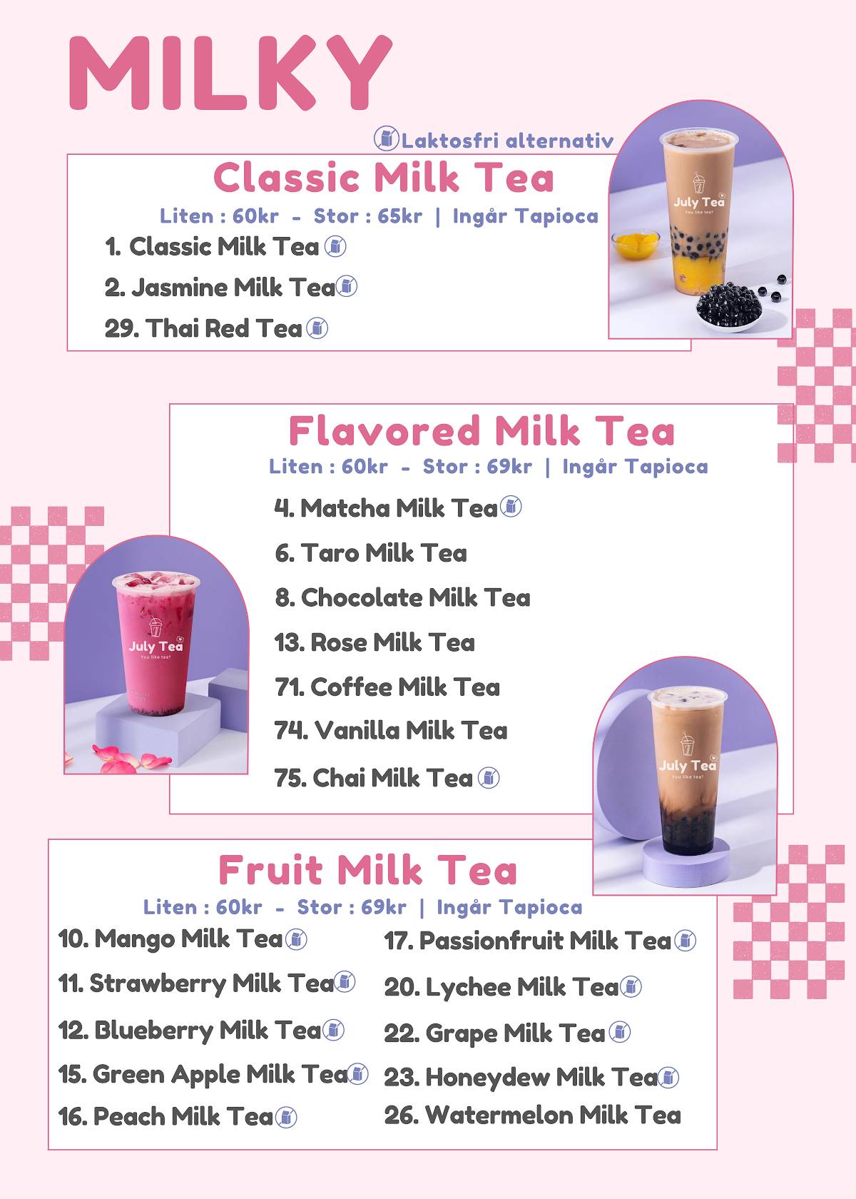 July Tea Borås меню