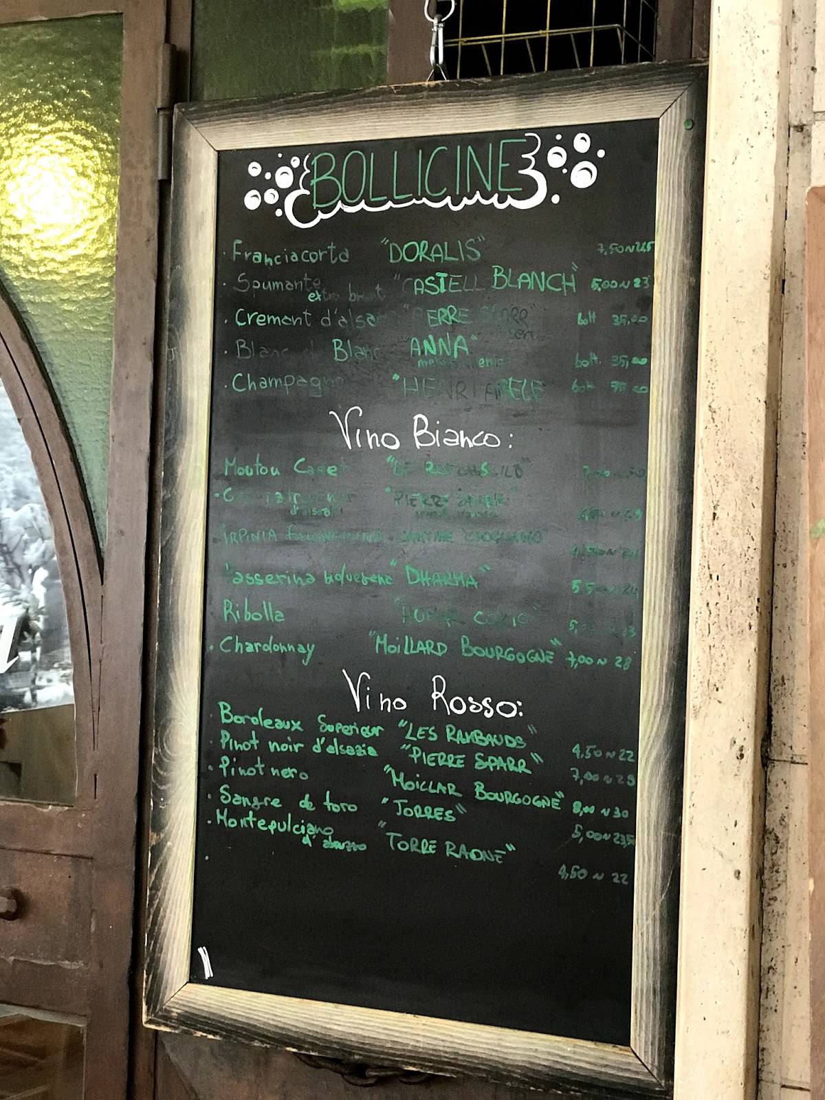 Bar Tortuga Negresco меню