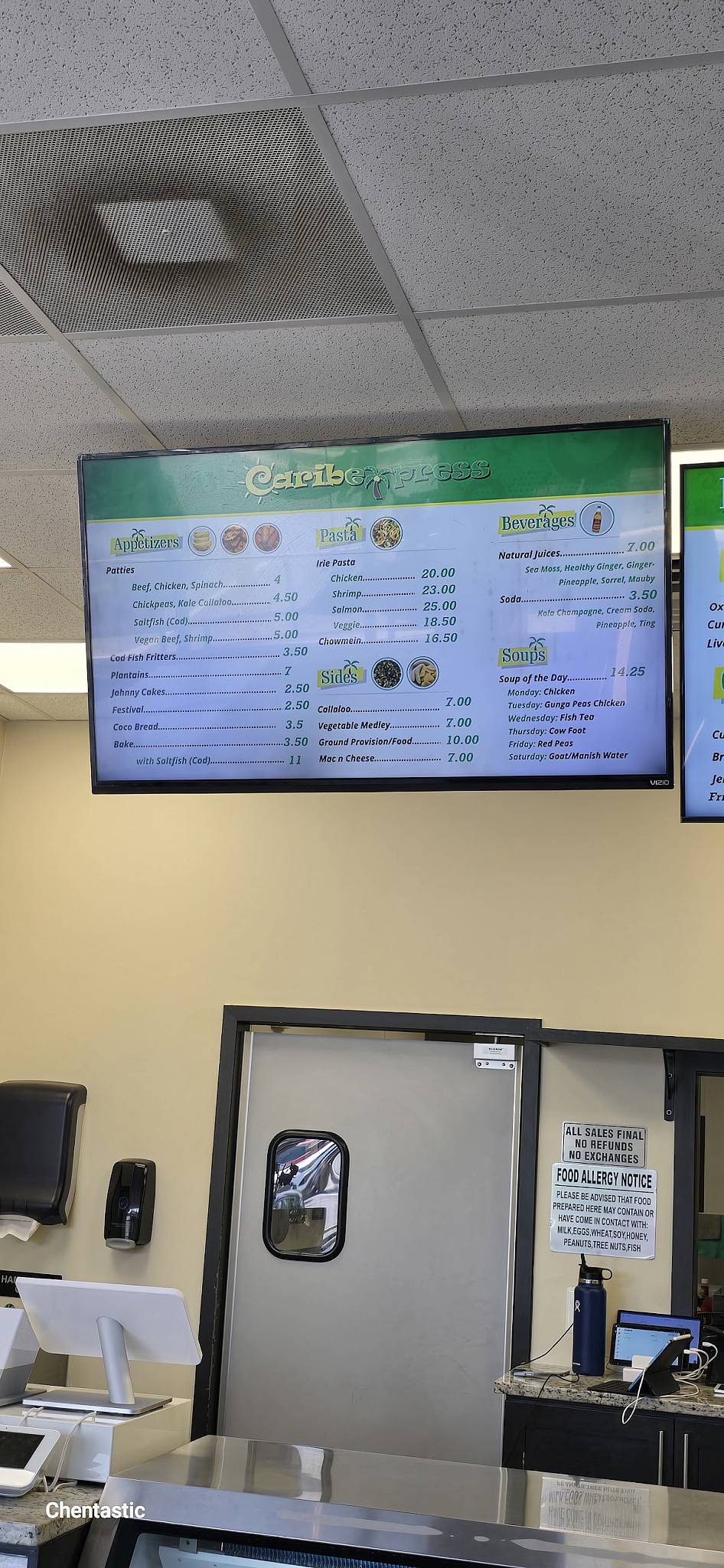 CaribeExpress меню