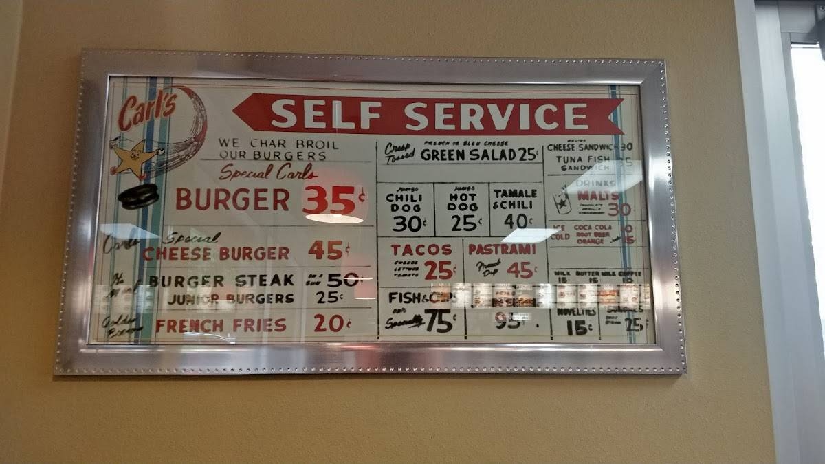 Carl's Jr. меню