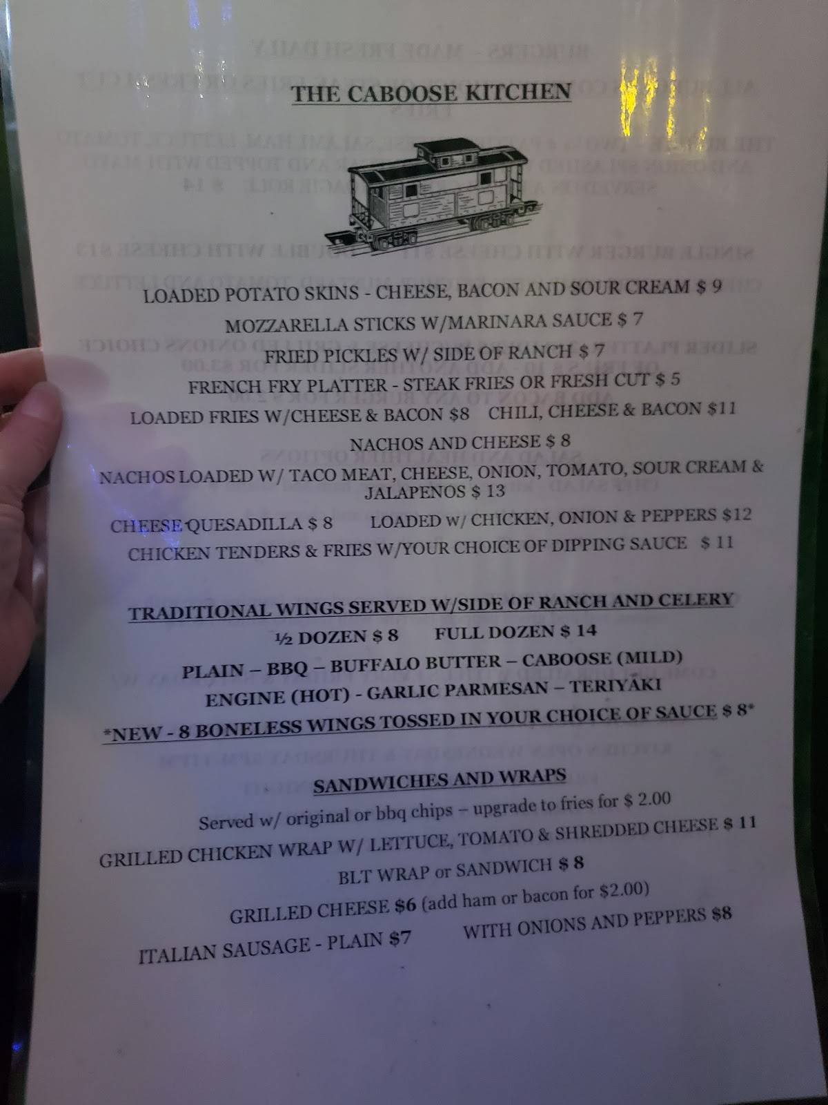 Casey Jones Tavern меню
