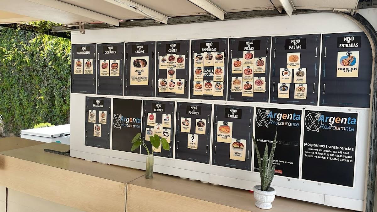 Argenta Restaurante меню