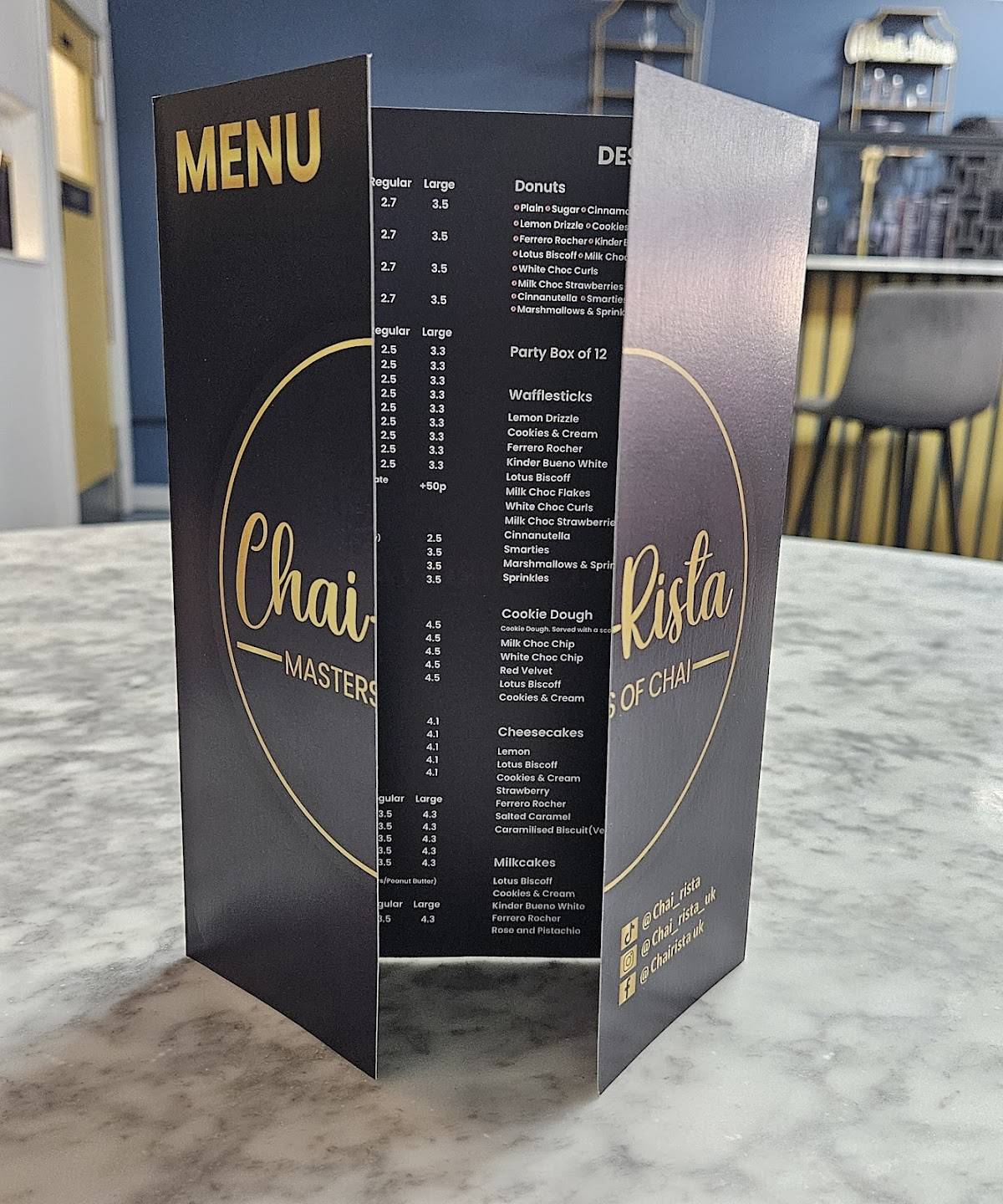 Chai-Rista меню