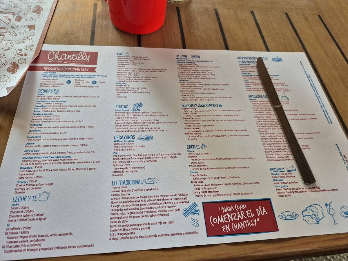 Chantilly Blvd Restaurante меню