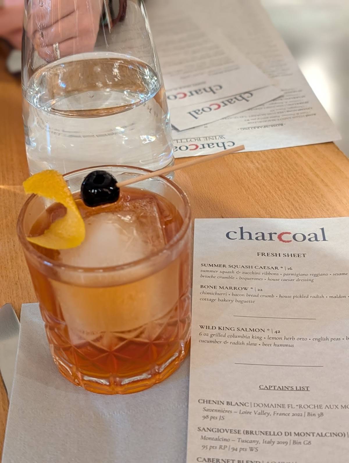 Charcoal меню