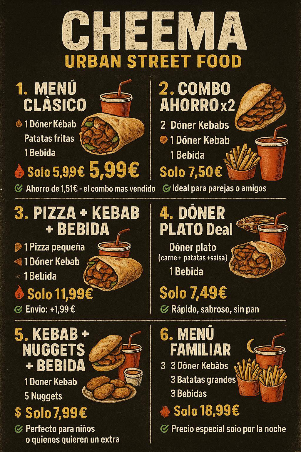 Cheema resturante меню