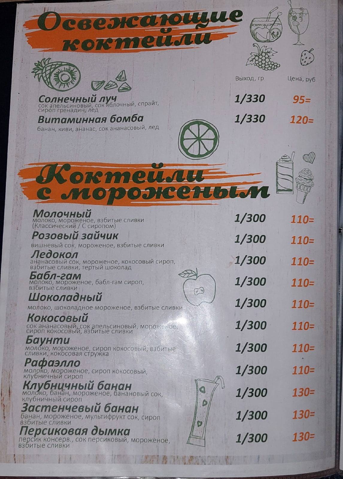 Эллада меню