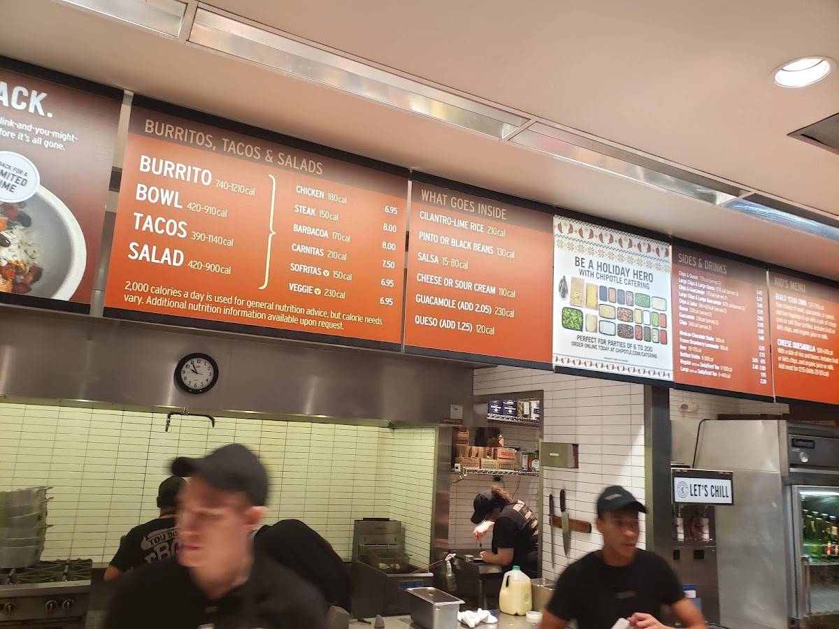 Chipotle Mexican Grill меню