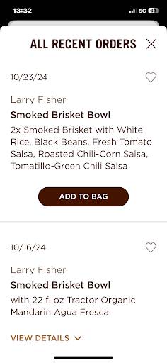 Chipotle Mexican Grill меню