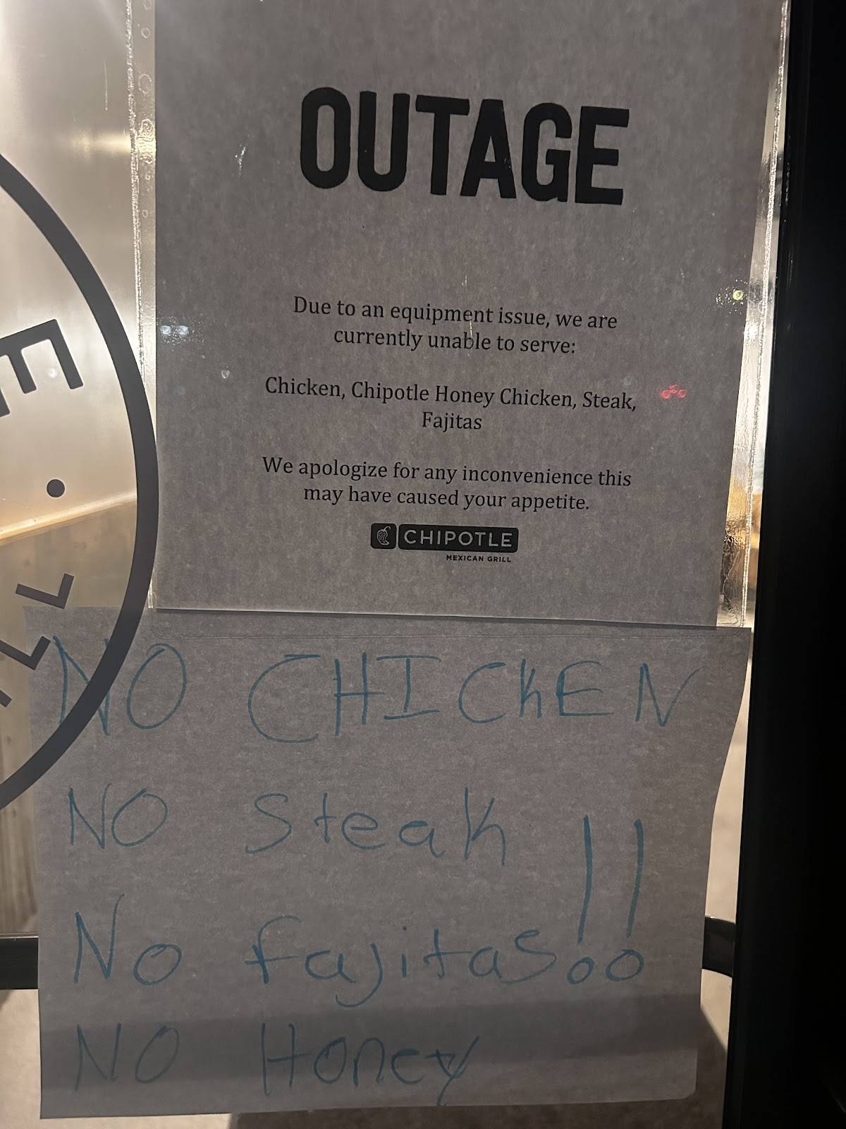Chipotle Mexican Grill меню