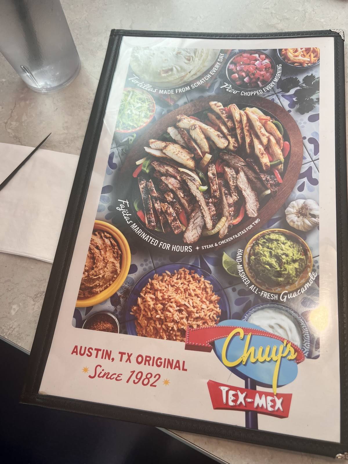Chuy's меню