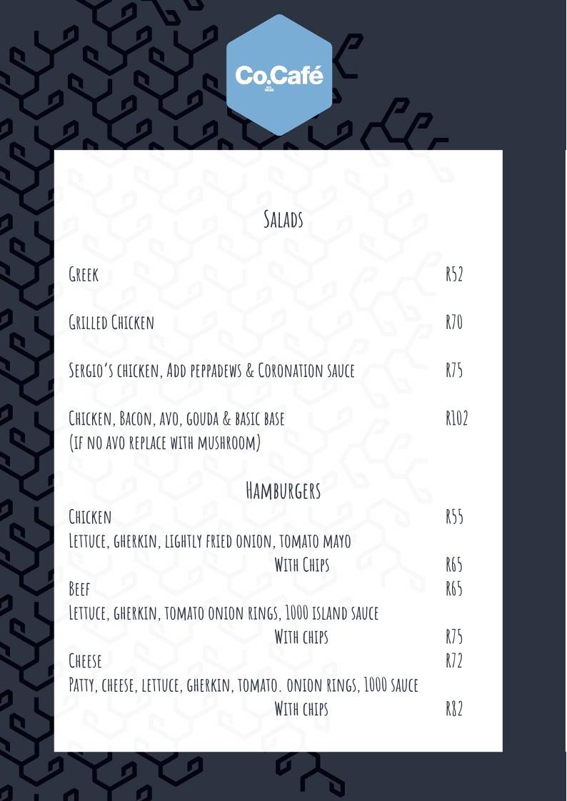 Co.Café Midrand меню