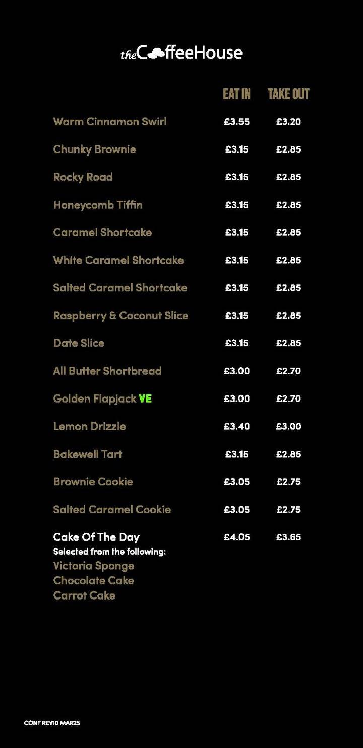 Coffee House Rochdale Riverside меню