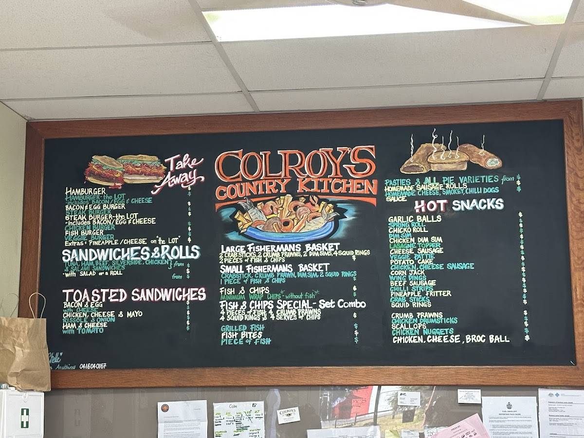 Colroy Country Kitchen меню