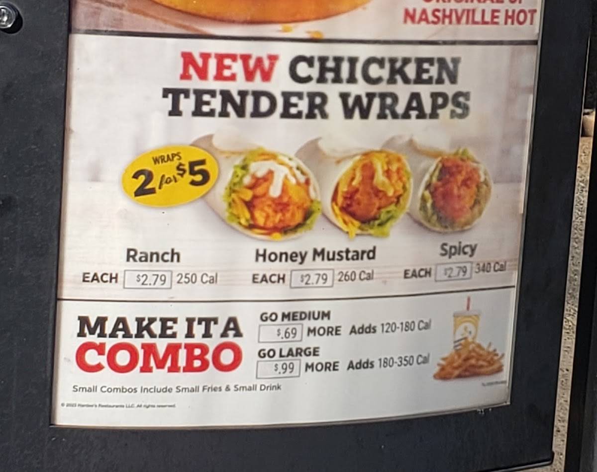 Hardee's меню