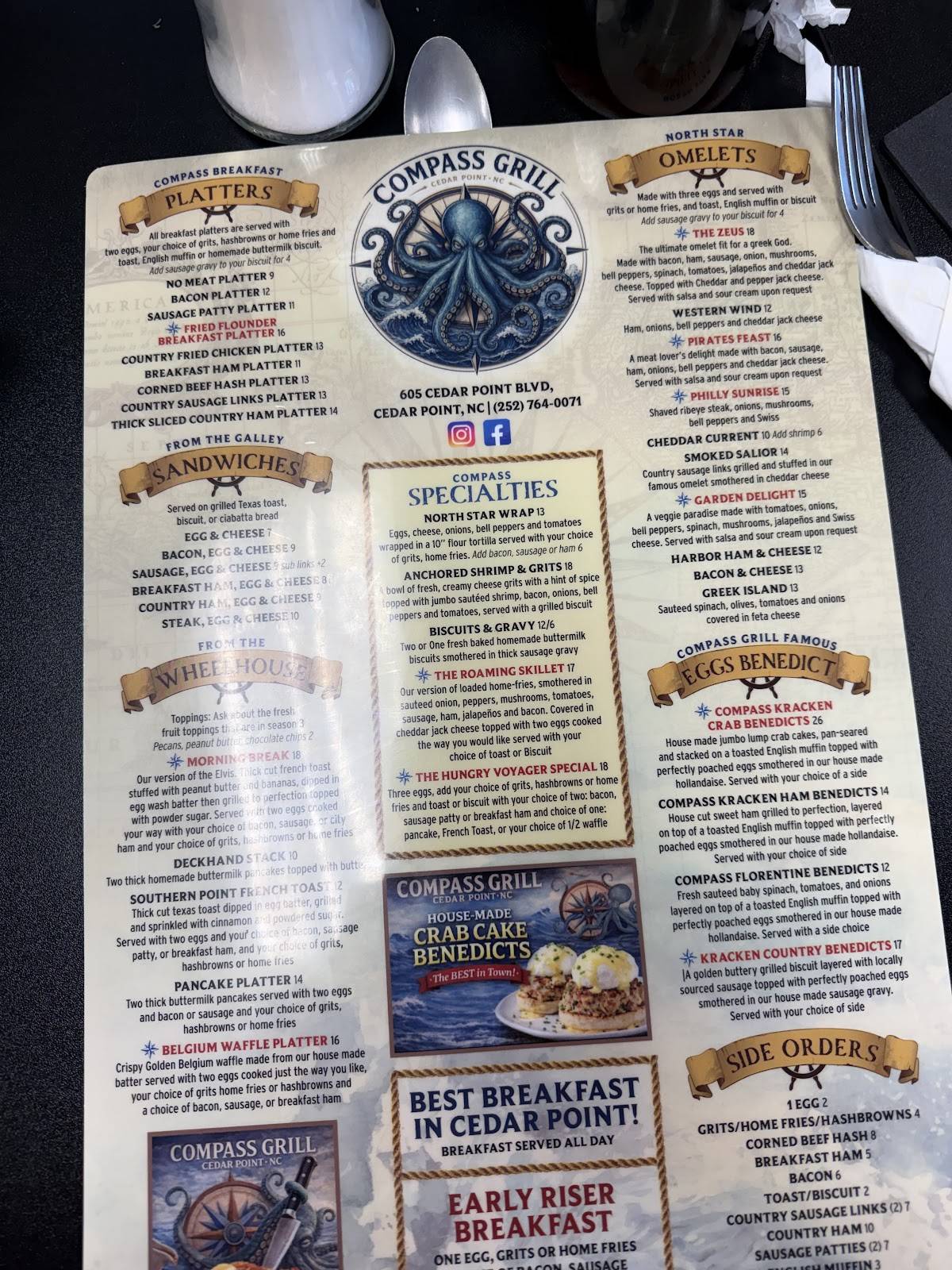 Compass Grill меню