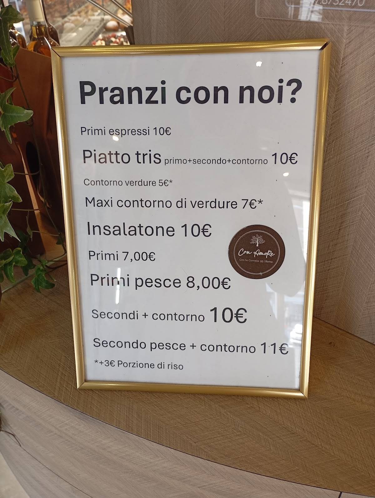Con Amore меню