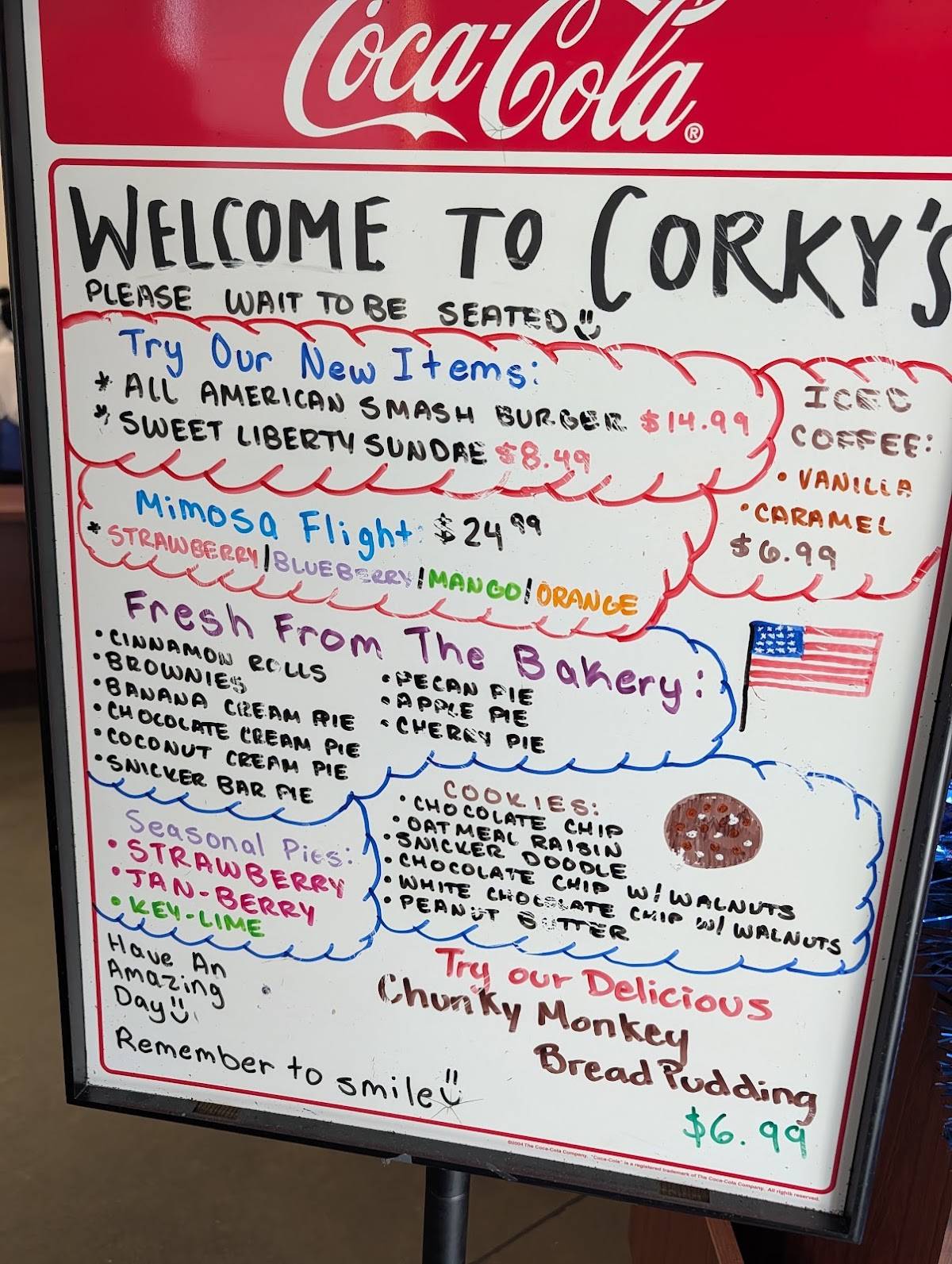 Corky's Kitchen and Bakery - Fontana меню