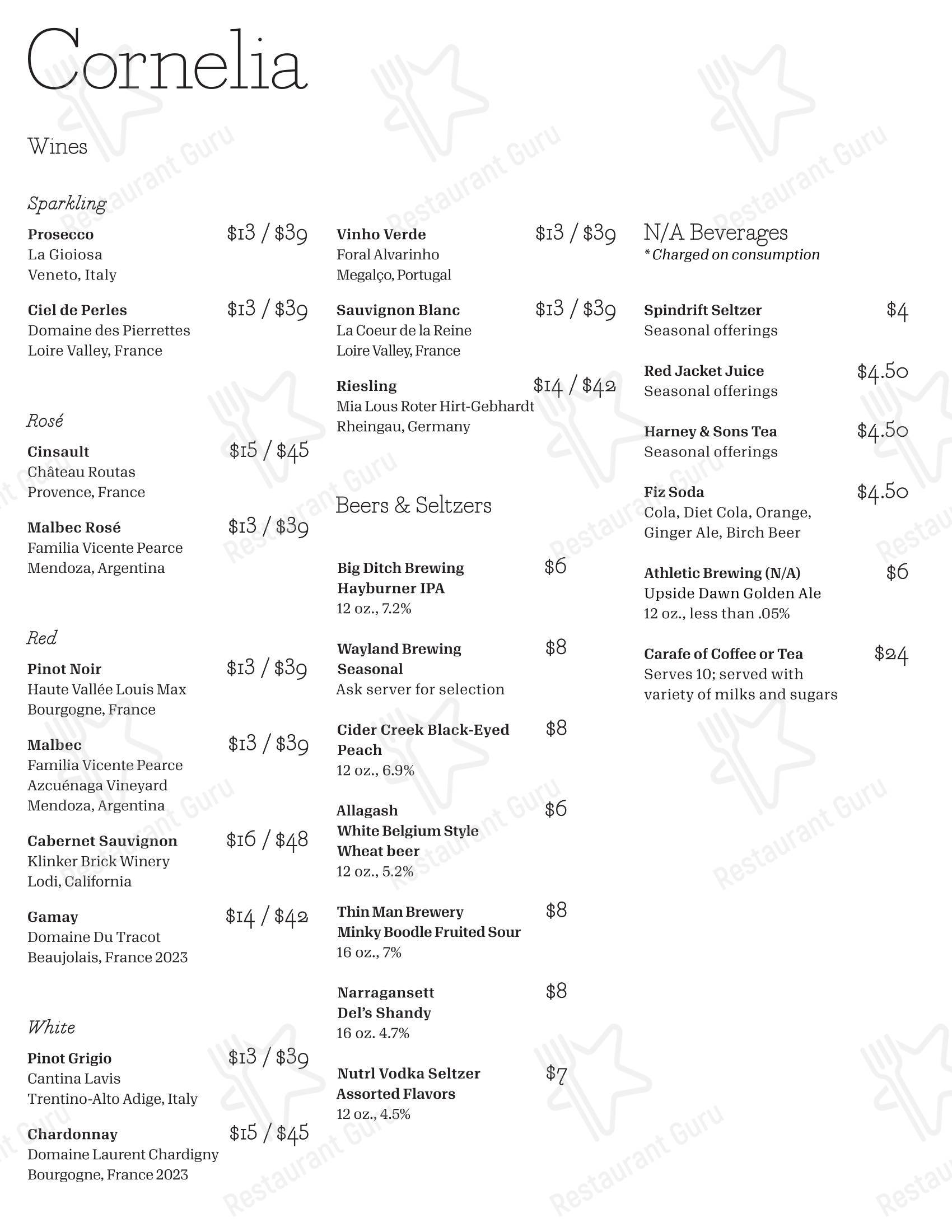 Меню кафе Cornelia - Boronia Catering Menu Pack