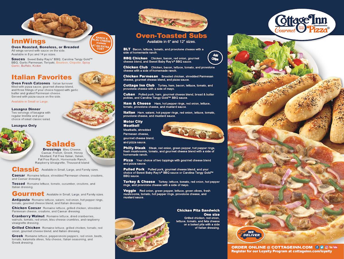 Cottage Inn Pizza East Lansing меню