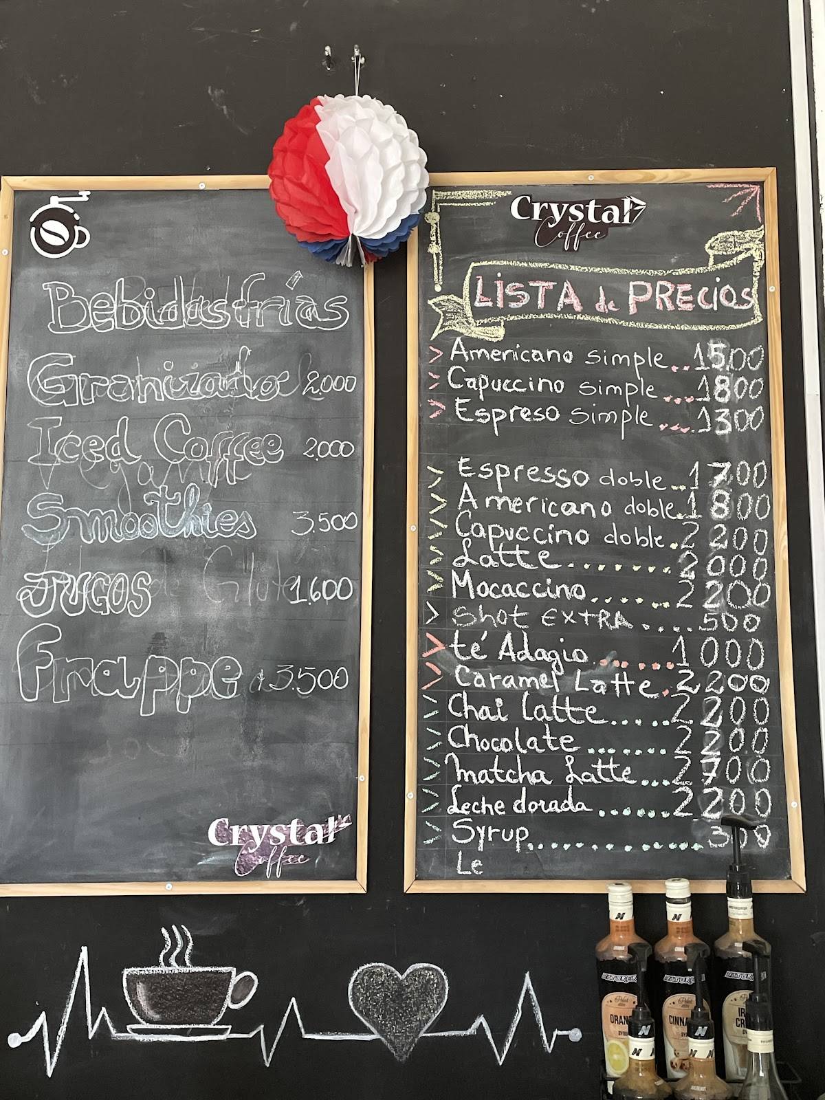 Crystal Coffee меню