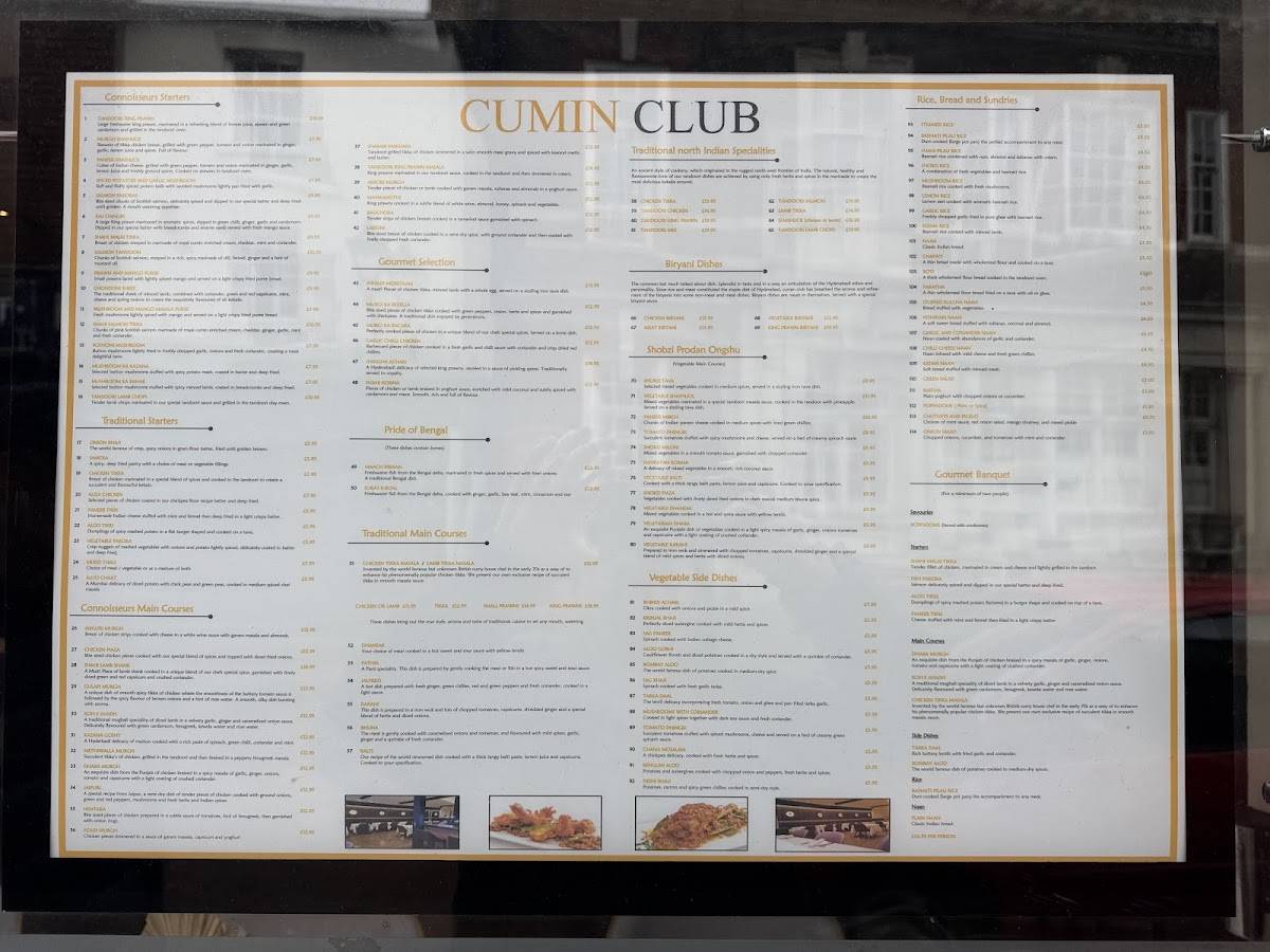 Cumin Club Limited меню