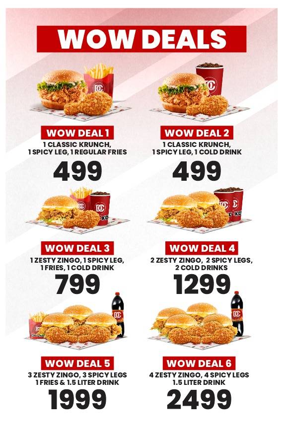 DC CHICKEN меню