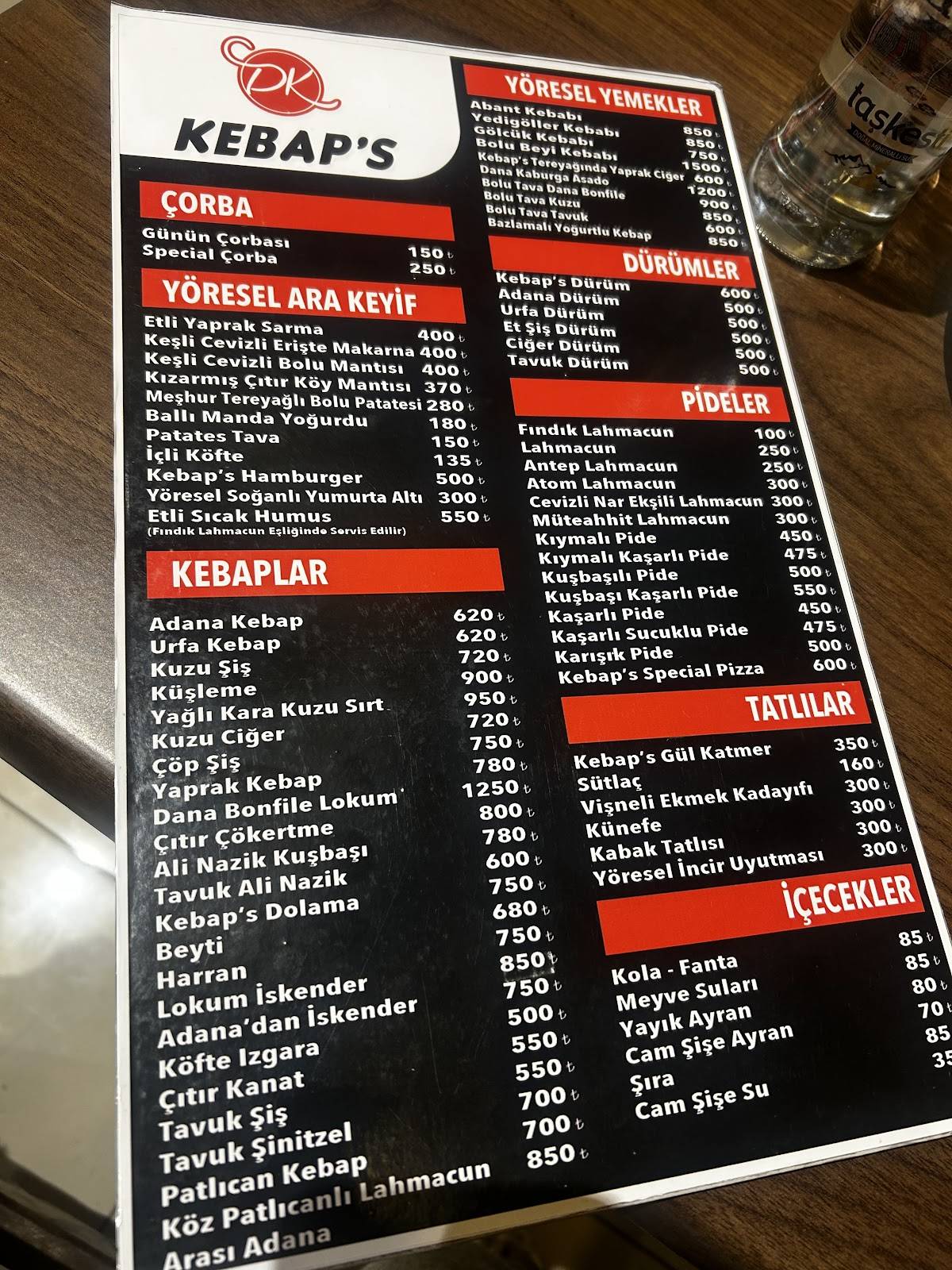DKebap's меню