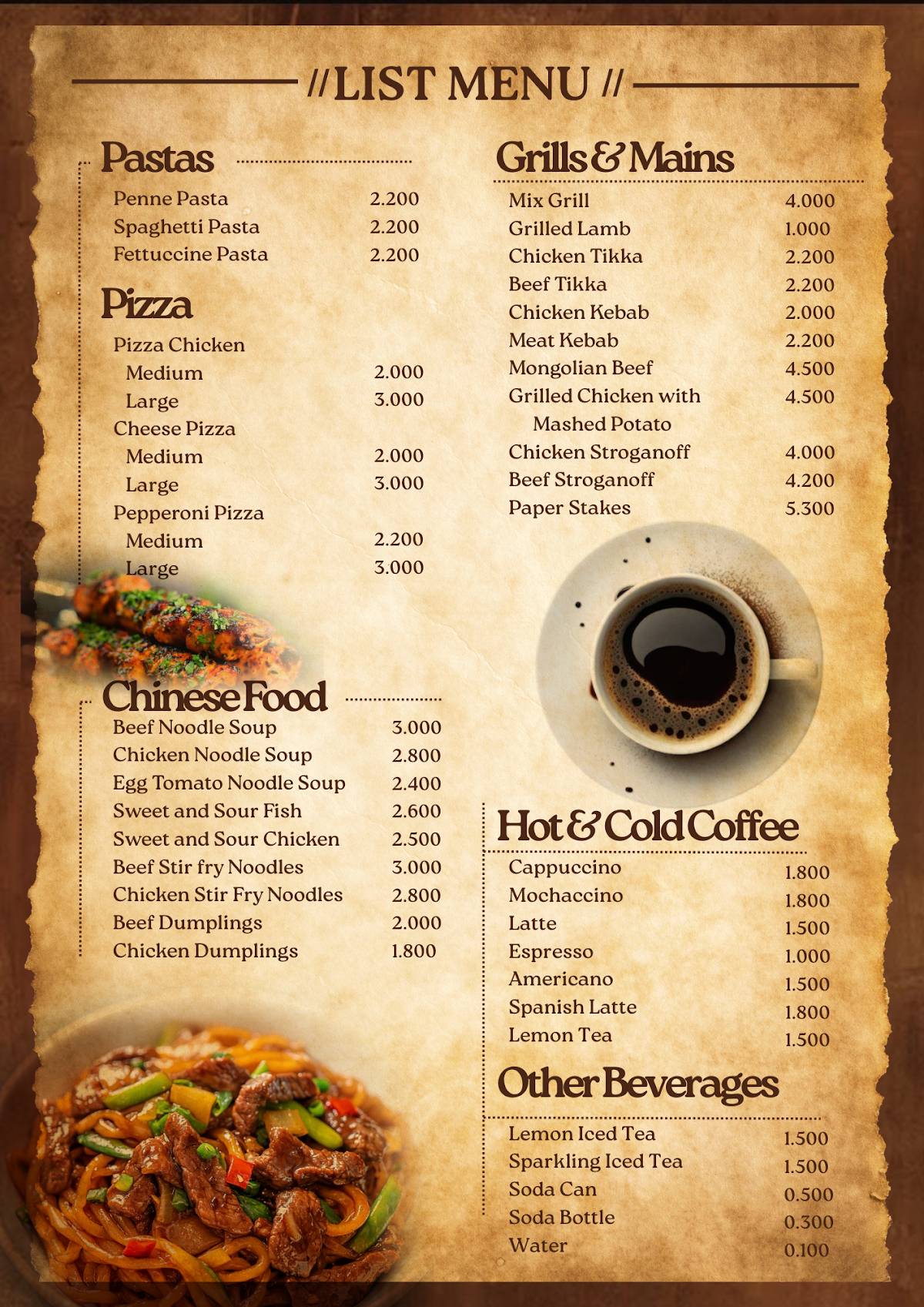 Dayuhan Café меню
