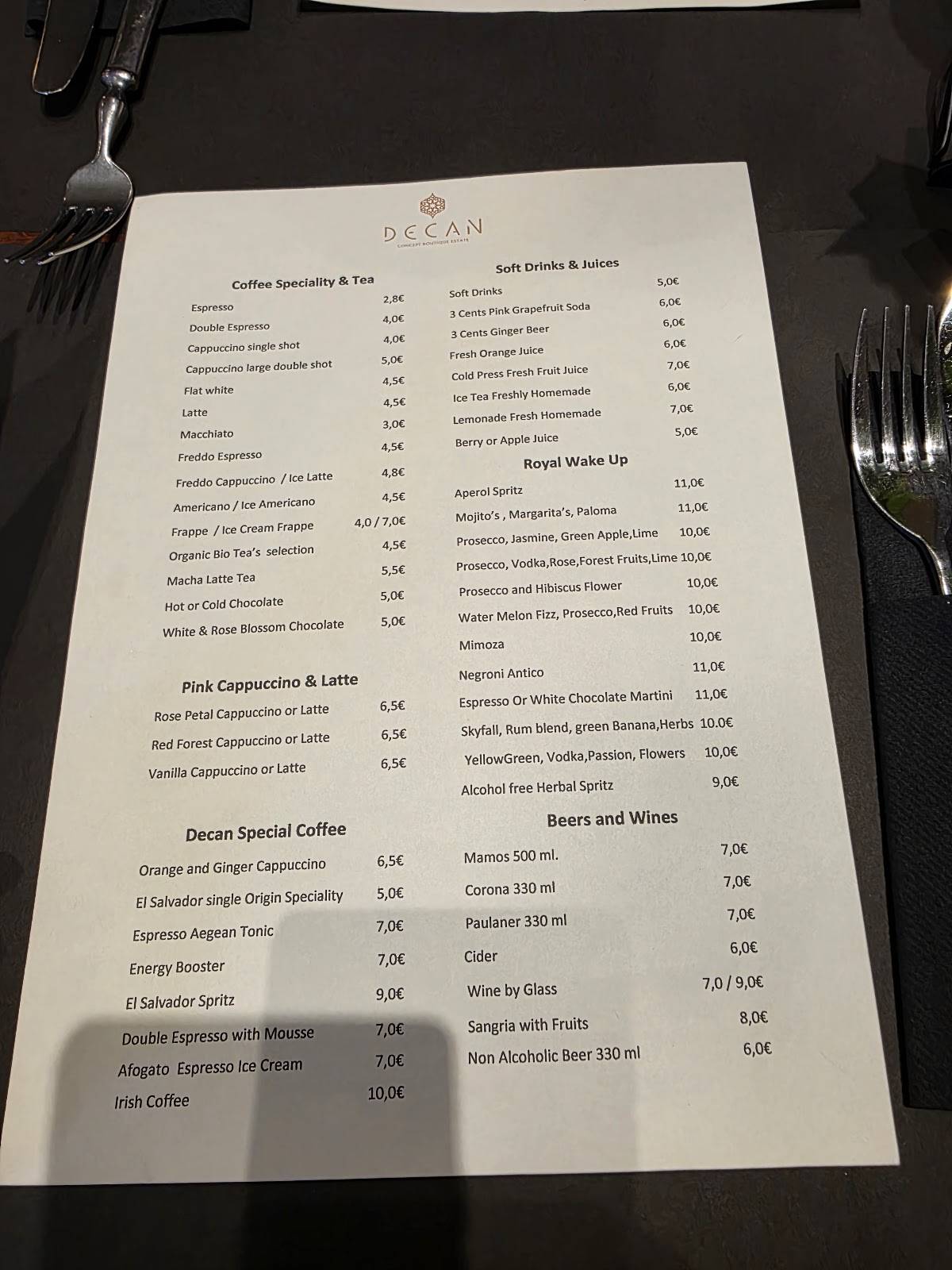 Decan Bistro and 7 Grams Breakfast Brunch (same place) меню