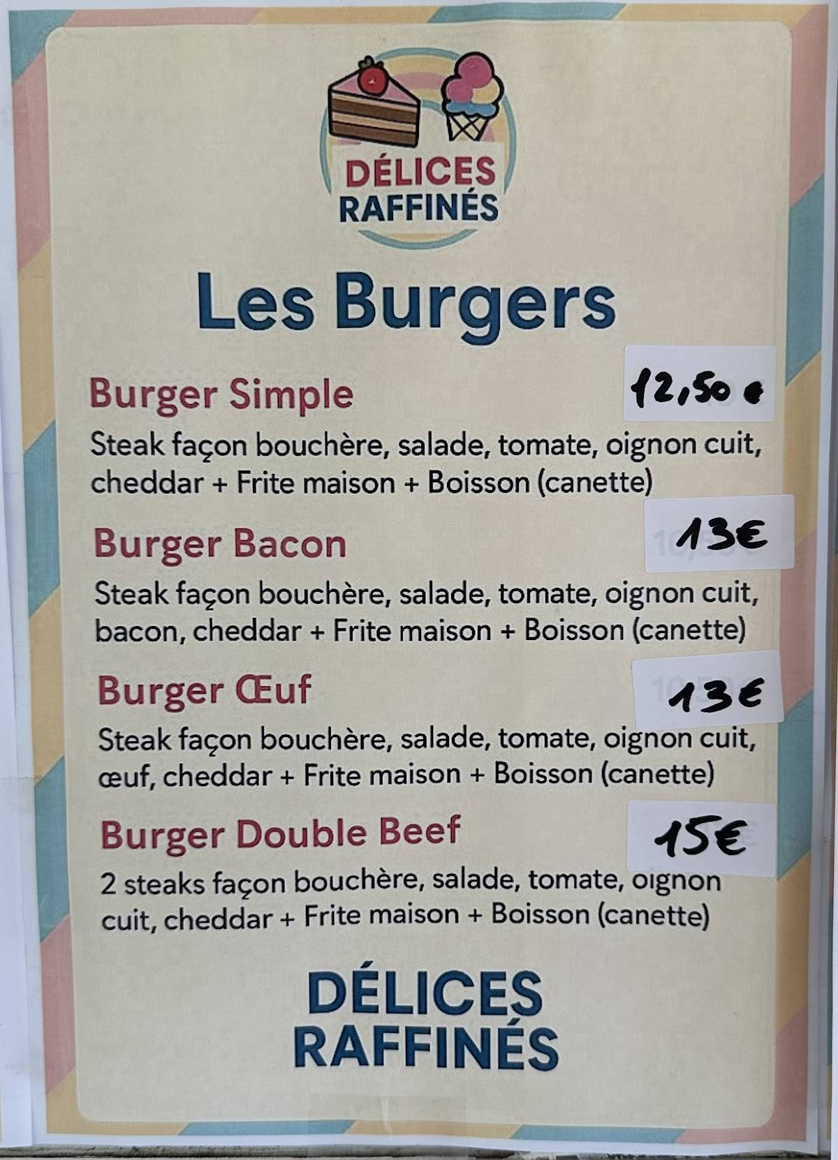 Délices Raffines меню