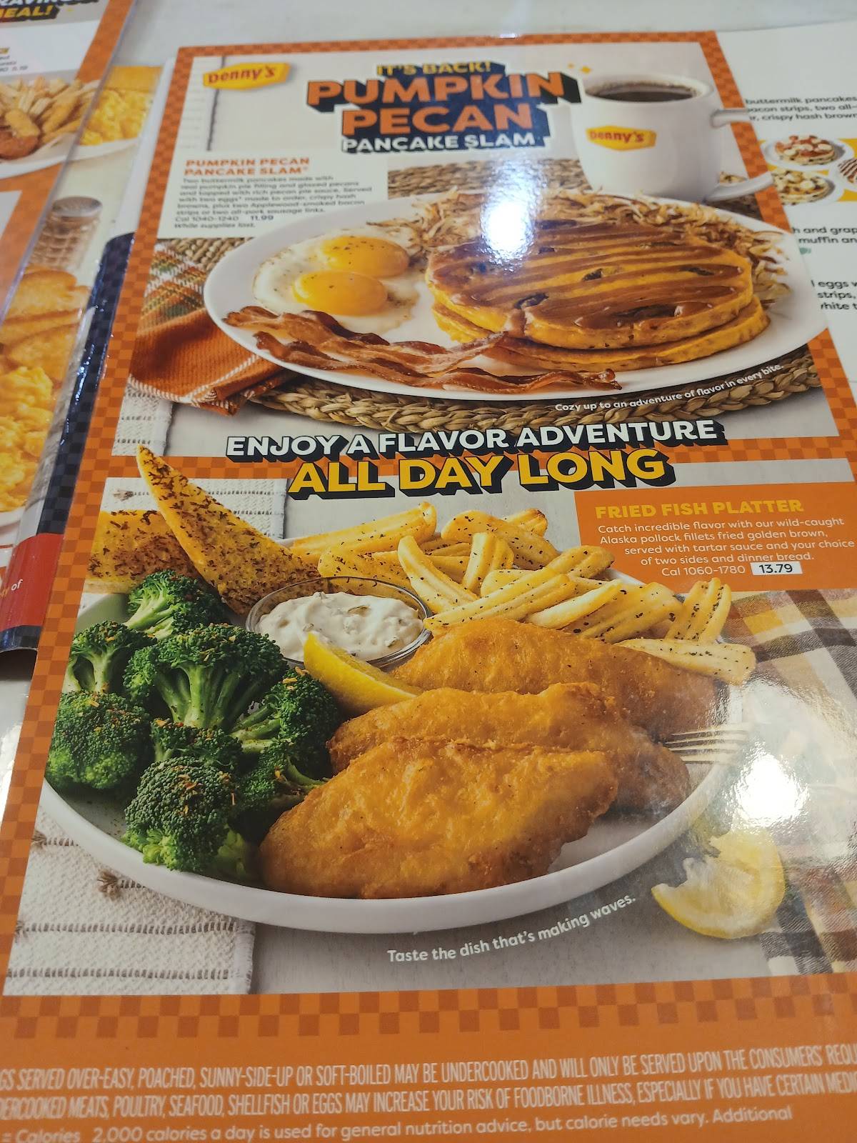 Denny's Restaurant меню