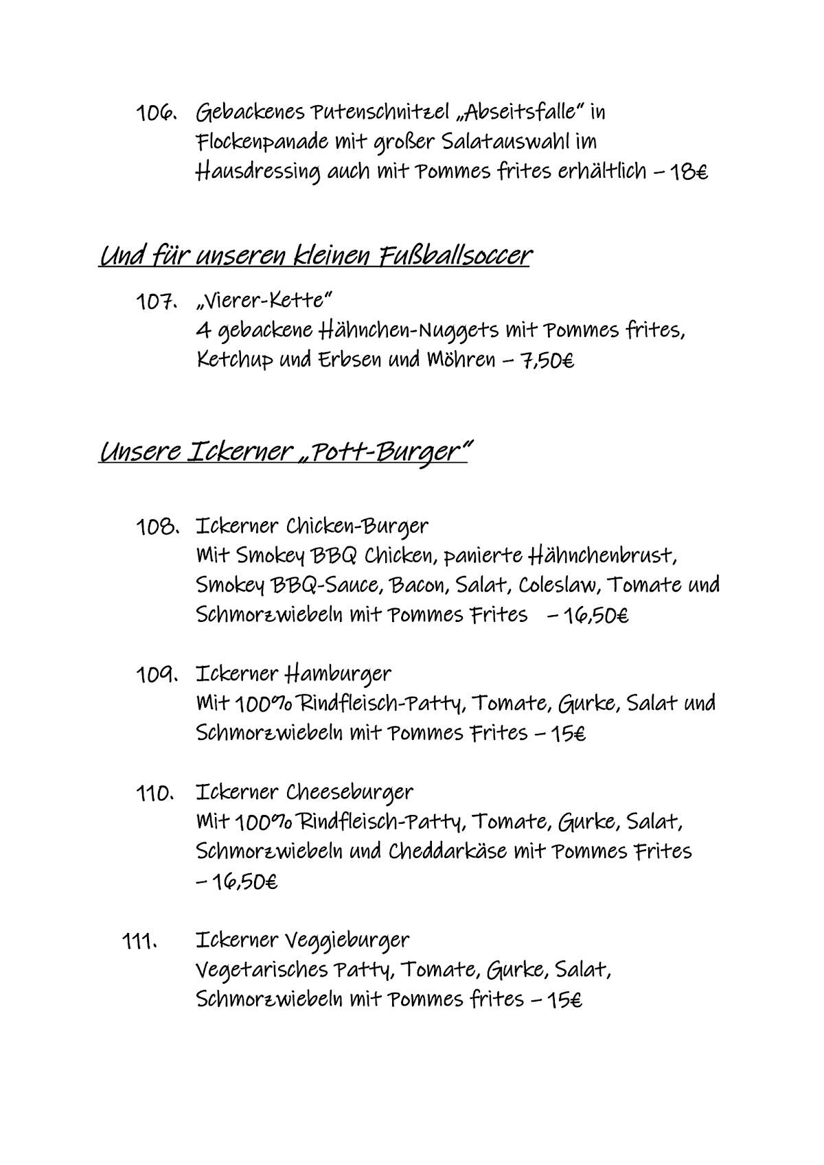 Die Zwei Food & Drinks меню
