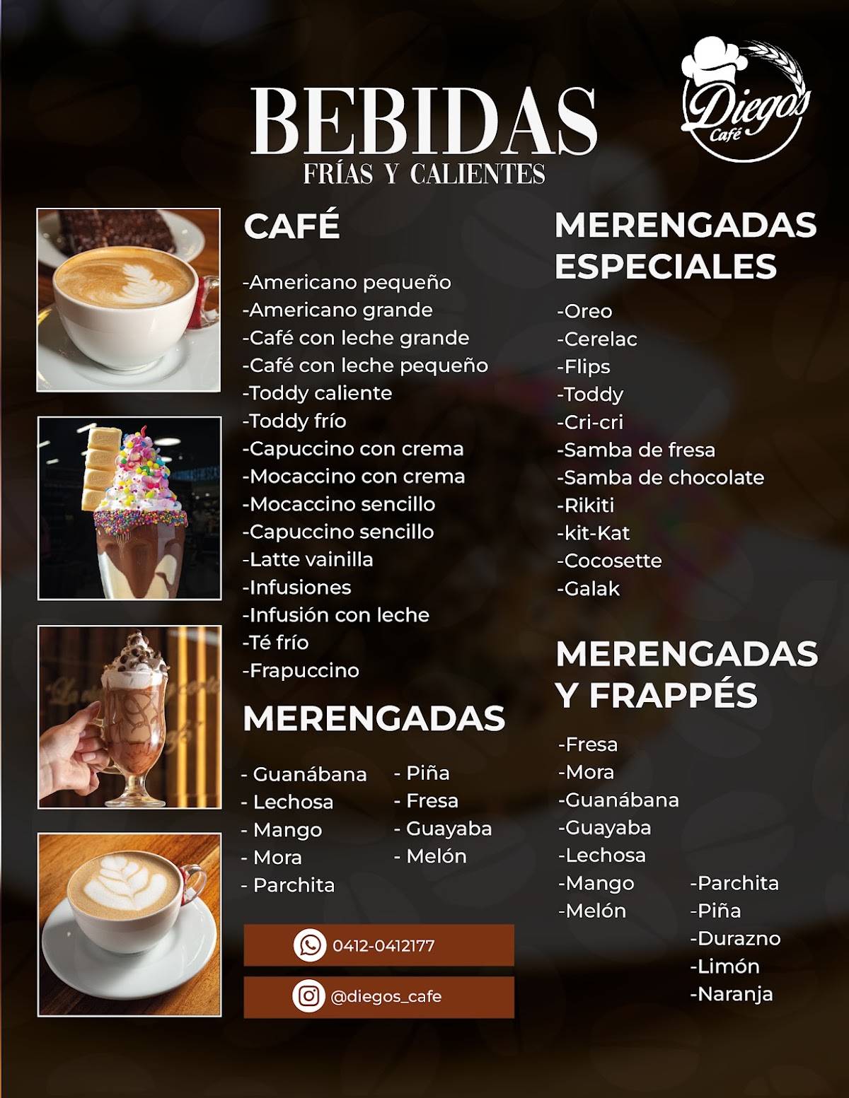 Diego's Café меню