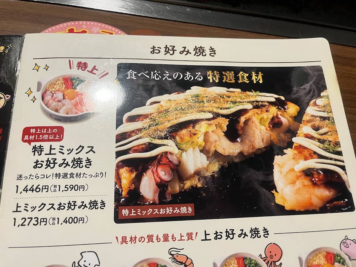 Dohtonbori меню