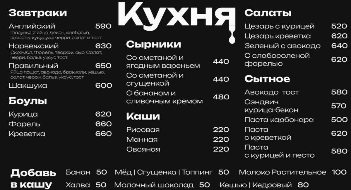 Дрип меню