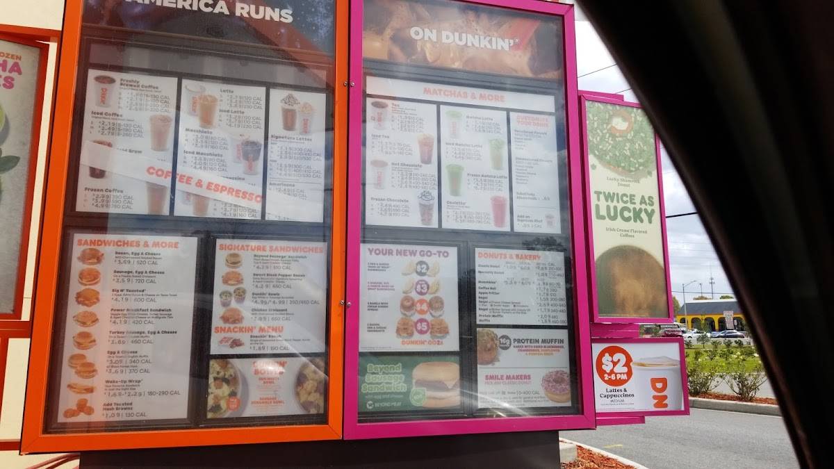 Dunkin' меню