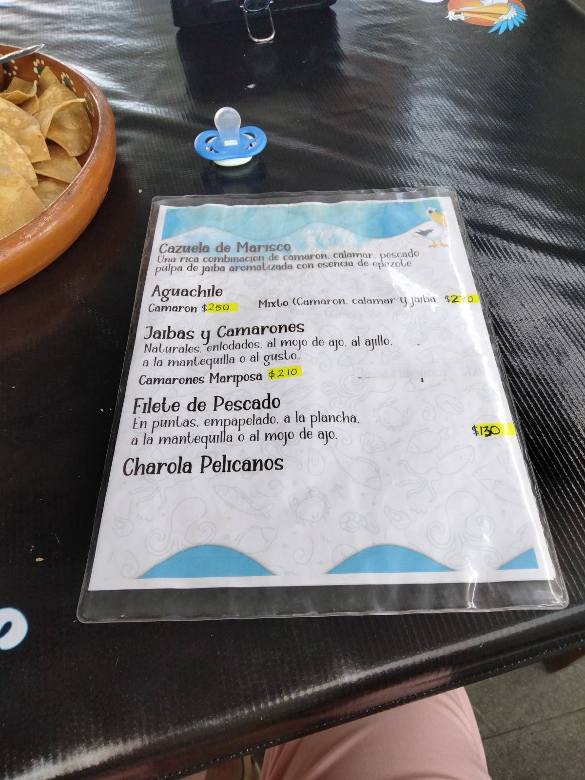 EL PELICANO меню