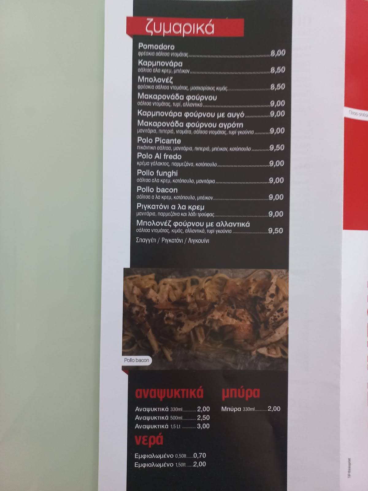 El Greco Pizza Ρίο меню