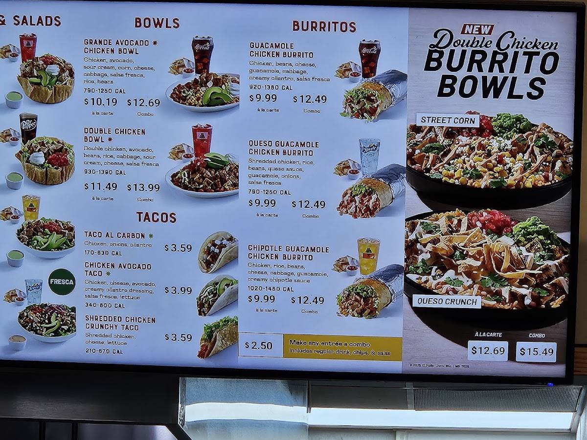 El Pollo Loco меню