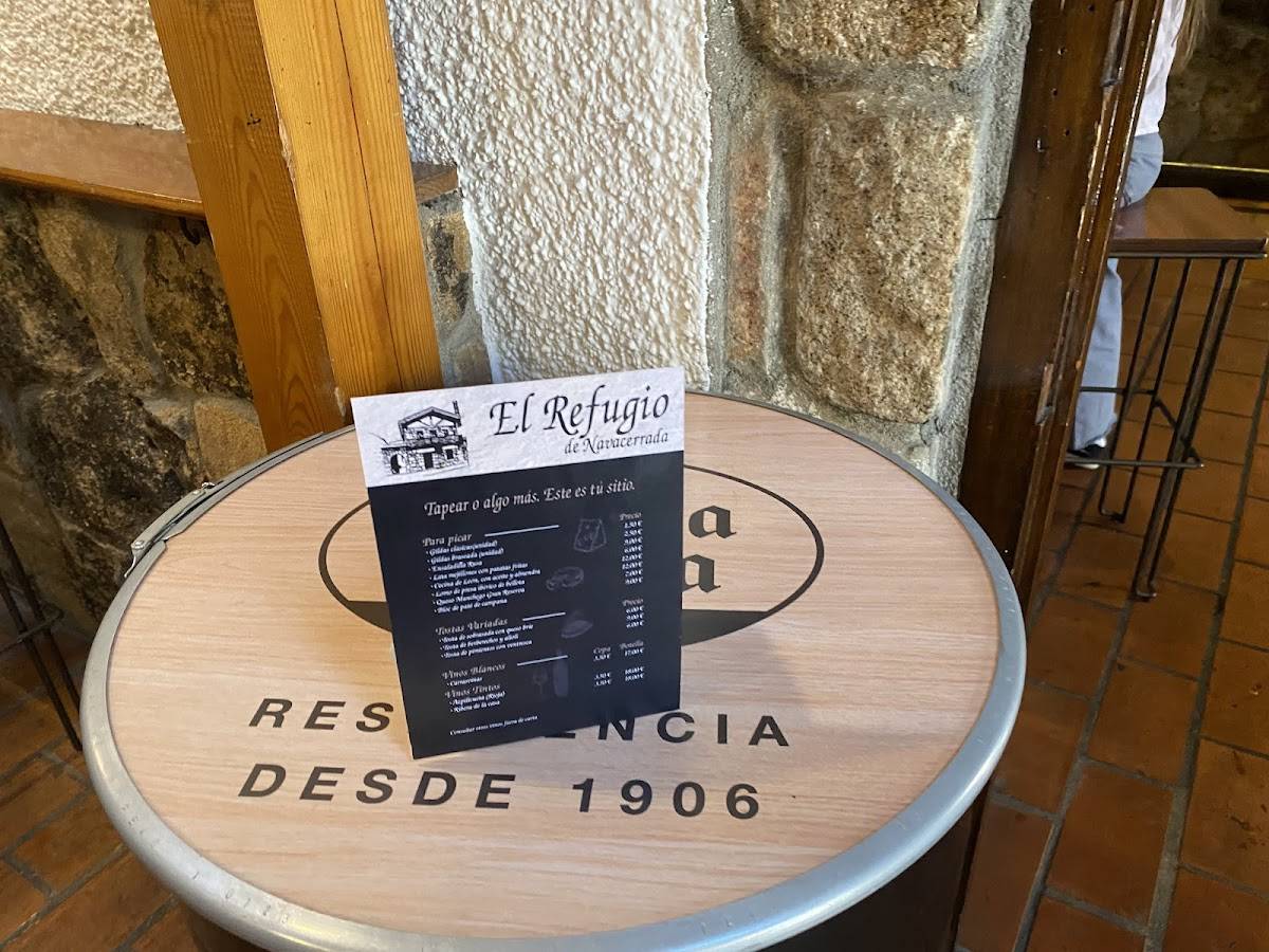 El Refugio de Navacerrada меню